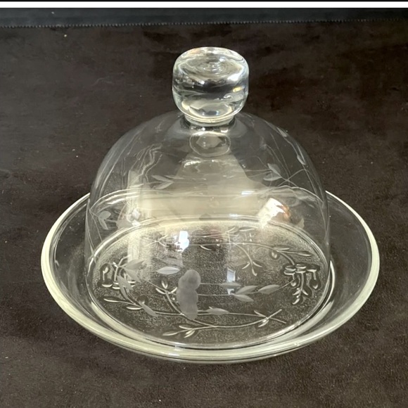 Princess House Domed Cover Butter Or Small Cheese Dish Vtg 90’s-Heritage pattern - Picture 1 of 7
